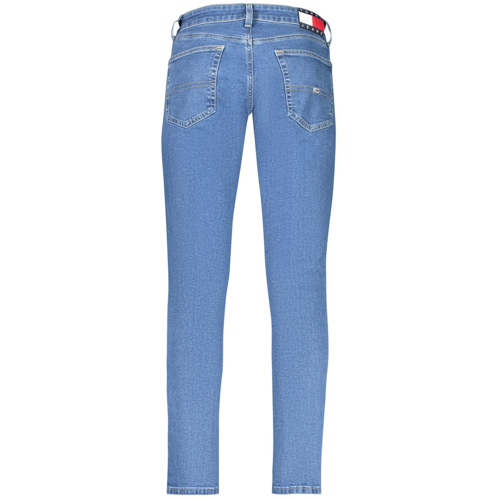 Tommy Hilfiger Blue Cotton Men Slim Tapered Jean