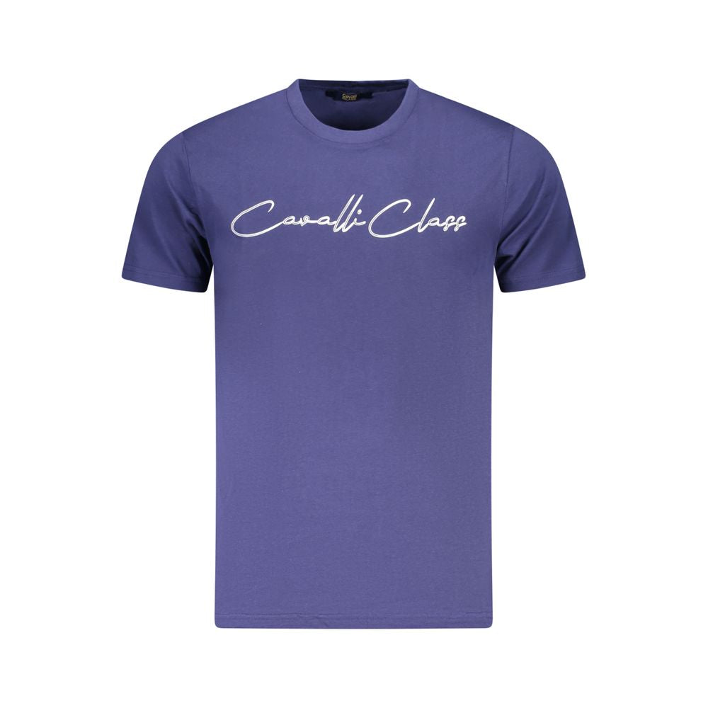 Cavalli Class Blue Cotton Men T-Shirt