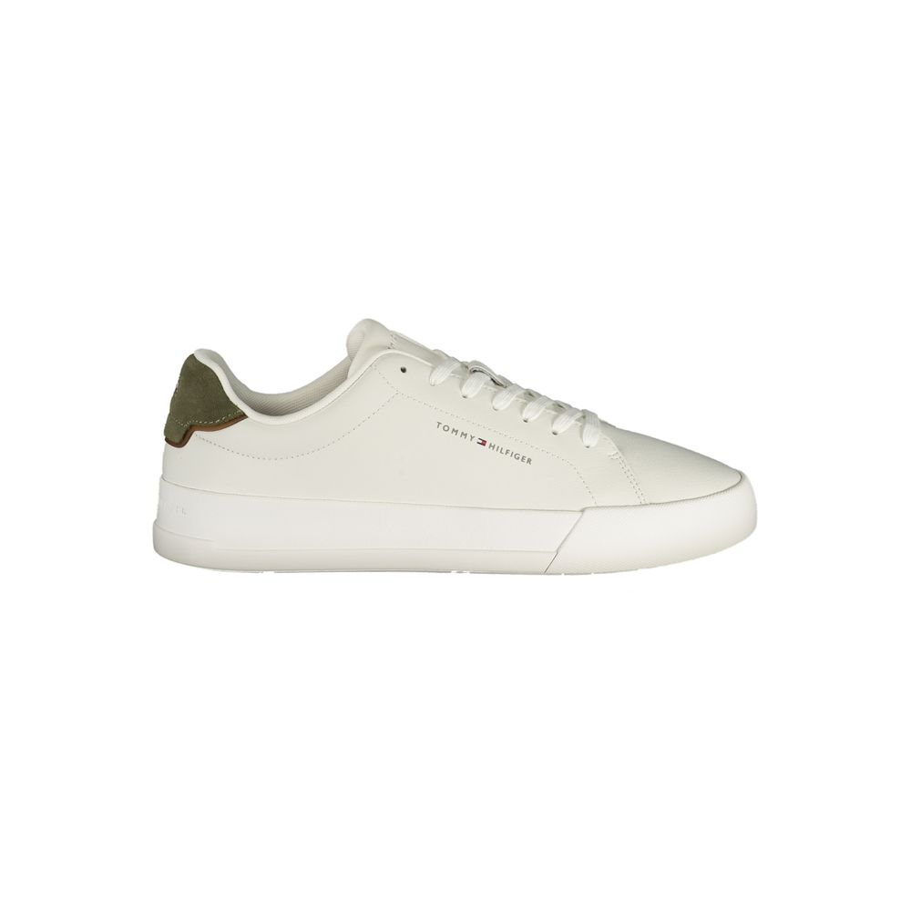 tommy Hilfiger White Leather Men Sneaker