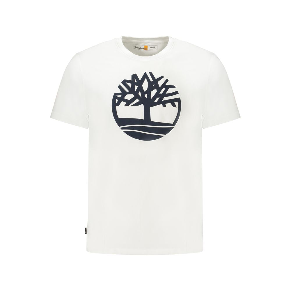 Timberland White Cotton Men T-Shirt