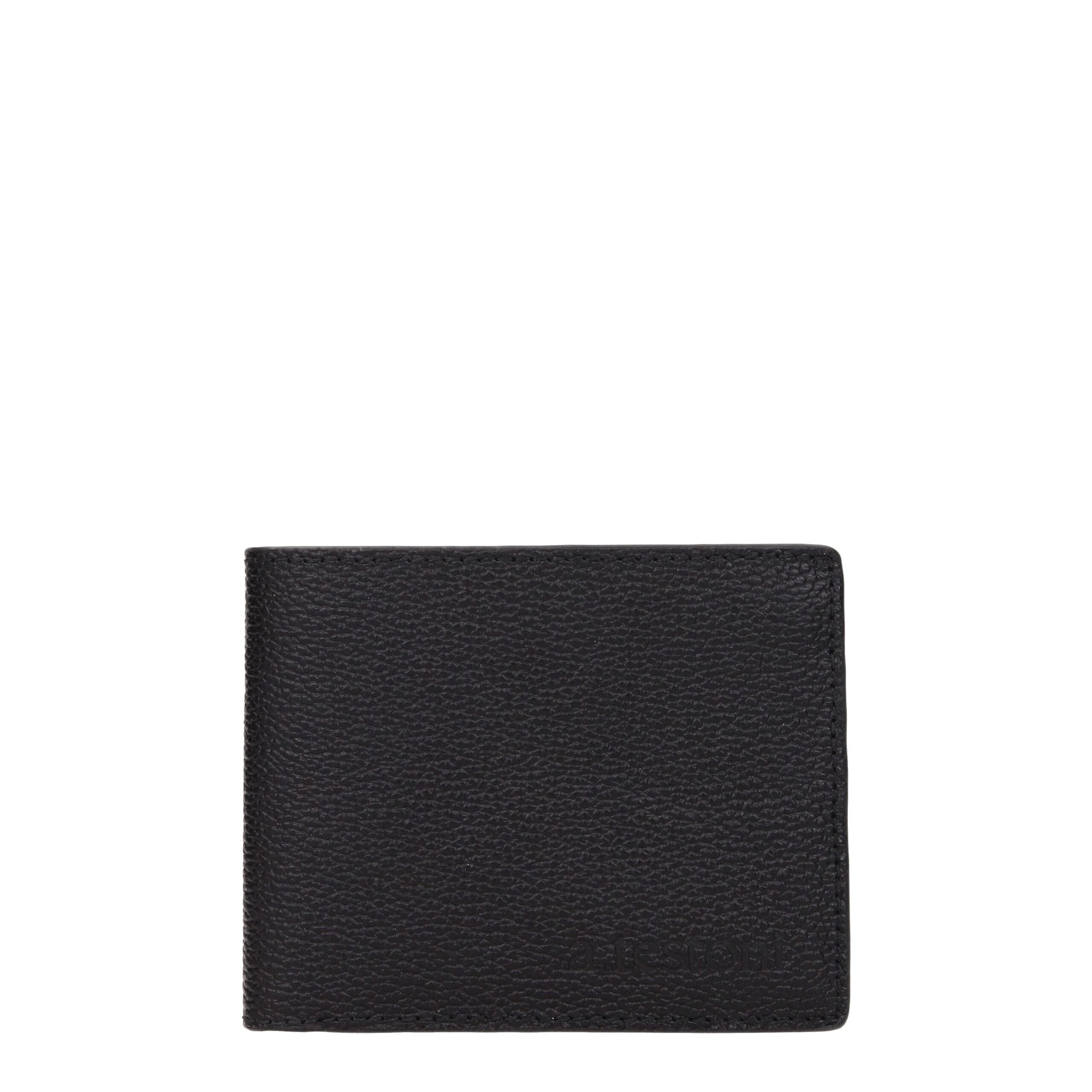 Testoni Black Leather Wallet