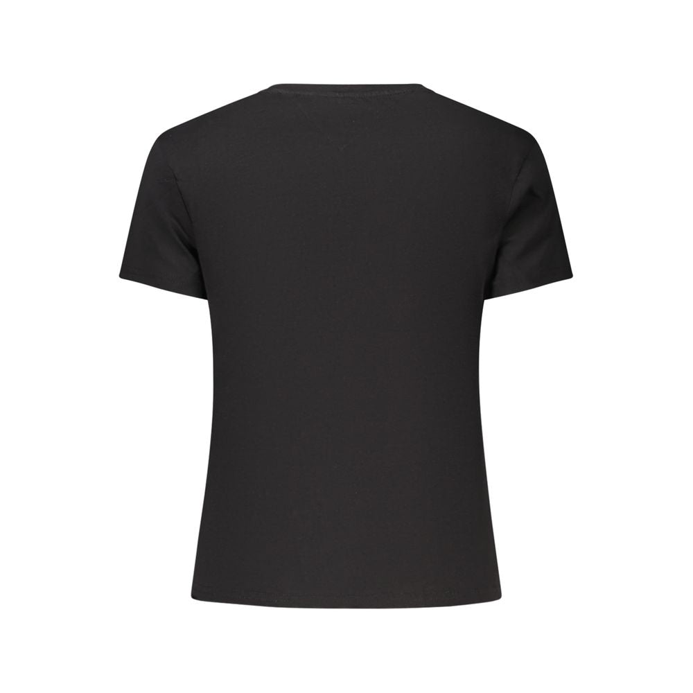 Tommy Hilfiger Black Cotton Women T-Shirt
