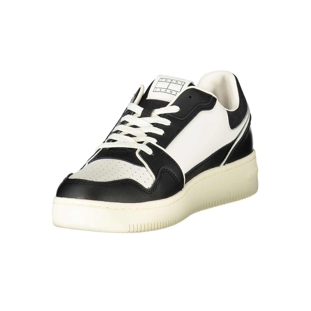 Tommy Hilfiger Black Leather Men Sneaker