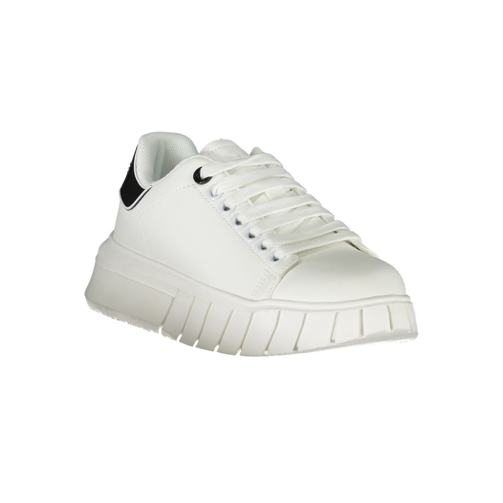 Gaelle Paris White Polyester Sneaker
